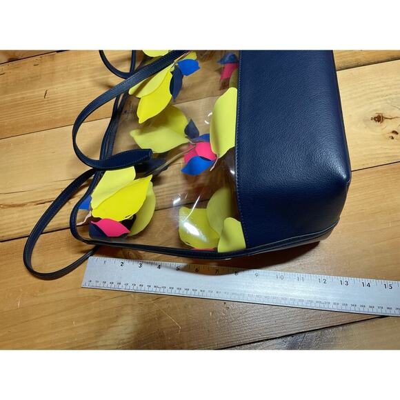 Kate Spade 3 Piece Lemon Zest Set. See thru bag tote, clip in bag and wallet - Picture 13 of 16